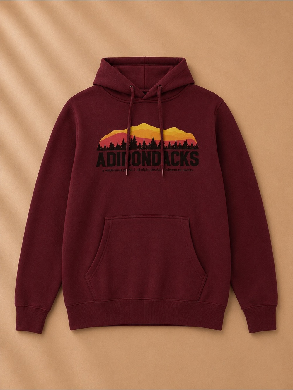 Adirondacks Maroon Graphic Hoodie